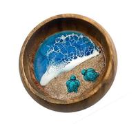 VIVIWI Le monde de la mer dans les bols fait à la main avec coquillages, étoiles de mer, tortues, décoration de la maison pour enfants Noël