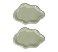VIVIWI Lot de 2 plateaux uniques en céramique en forme de nuage pour présentation de bijoux et accessoires photo en plusieurs couleurs et décorations d'intérieur