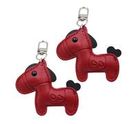 VIVIWI Lot de 2 porte-clés en cuir PU souple pour clés, sacs, décoration de voiture, accessoire tendance