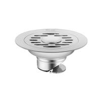 VIVIWI Siphon de sol rond en acier inoxydable de 10 cm pour salle de bain et cuisine