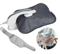 Vivo Bouillotte électrique rechargeable avec ceinture chauffante en peluche douce, chauffe-mains, coussin chauffant confortable pour douleurs dorsales et menstruelles, crampes, gris