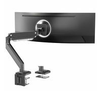 VIVO STAND-V101G1 Bras de Moniteur Robuste en Aluminium de qualité supérieure pour écrans Ultra Larges jusqu'à 124,5 cm et 15 kg, Hauteur pneumatique, VESA Max 100 x 100, Noir, STAND-V101G1