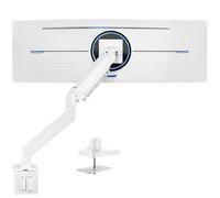 Vivo Bras de Moniteur Robuste en Aluminium de qualité supérieure pour écrans Ultra Larges jusqu'à 124,5 cm et 15 kg, Support de Bureau Unique, Hauteur pneumatique, VESA Max 100 x 100, Blanc,