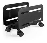 VIVO CART-PC01 Tour d'ordinateur de Bureau ATX, Support Roulant en Acier CPU, 12 à 20,8 cm de Large, Support de Chariot Mobile réglable avec roulettes verrouillables, Support pour PC de Jeu, Noir