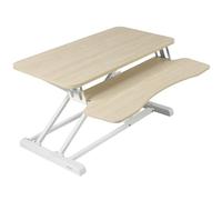 VIVO DESK-V000KF Convertisseur de bureau de 81,3 cm, série K, rehausseur assis-debout réglable en hauteur, poste de travail pour double moniteur et ordinateur portable avec plateau large pour clavier,