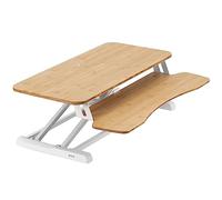 VIVO DESK-V000KO Convertisseur de bureau ajustable en hauteur, série K, pour double moniteur et ordinateur portable, plateau large pour clavier