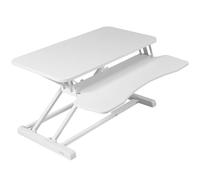 VIVO DESK-V000KW Convertisseur de Bureau Debout 81,3 cm, Hauteur réglable, Station de Travail pour Double Moniteur et Ordinateur Portable avec Plateau pour Clavier, Blanc