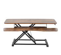 VIVO DESK-V042KN Convertisseur de bureau de 106,7 cm, série K, rehausseur assis-debout réglable en hauteur, poste de travail pour double moniteur et ordinateur portable avec plateau large pour