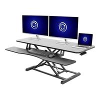 VIVO DESK-V048KB Convertisseur de bureau 122 cm, rehausseur assis-debout réglable, plateau pour double moniteur et ordinateur portable