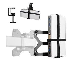 VIVO MOUNT-DS01 Support universel pour station de travail, montage VESA derrière le moniteur, installation sous le bureau, options de serrage en C très résistantes, convient aux stations d'accueil