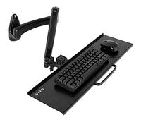 VIVO MOUNT-KB35A Support mural pour clavier et souris à ressort pneumatique de 61 cm, contrepoids réglable en hauteur, inclinaison ergonomique, position d'écriture neutre, noir