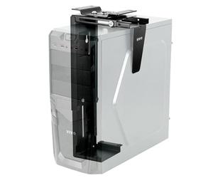 VIVO MOUNT-PC01 Support réglable sous bureau et mural, pour unité centrale de 8,9 à 19,8 cm de large - support pour boîtier ordinateur avec rotation, verrouillage sécurisé, noir