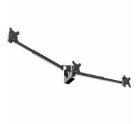 Vivo MOUNT-TS03C Support Mural pour 3 écrans jusqu'à 10 kg, Convient aux Ultrawides jusqu'à 96,5 cm sur Support Central, Bras télescopiques réglables, Installation Murale encastrée, Noir