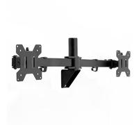 VIVO MOUNT-TS32B Support Mural pour Double écran LCD LED de 53,3 à 32 Pouces, Bras télescopiques Robustes, Installation Murale encastrée, Convient pour 2 écrans, Noir