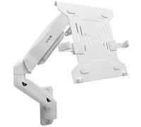 VIVO MOUNT-V001GLW Support Mural à Bras étendu pneumatique réglable en Hauteur pour Ordinateur Portable, Plateau articulé pour Ordinateur Portable de 10 à 15,6", Blanc, MOUNT-V001GLW
