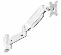 Vivo MOUNT-V001GW Support Mural pour écran de 17" à 27" réglable en Hauteur avec Bras allongé pneumatique pour écran 17" à 27" Blanc