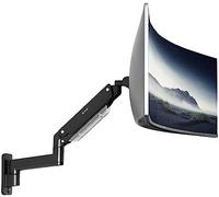 VIVO MOUNT-V101G1 Bras de Moniteur Ultra résistant en Aluminium de qualité supérieure pour écrans Ultra Larges jusqu'à 49" et 20 kg, Montage Mural, Hauteur pneumatique, VESA Max 100 x 100, Noir