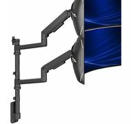 VIVO MOUNT-V120K Support mural ultra large pour écrans jusqu'à 49", peut contenir 2 écrans ultra larges jusqu'à 15,2 kg chacun, noir