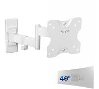 VIVO MOUNT-VW01MW Support Mural à Mouvement Complet pour écrans LCD LED et écrans d'ordinateur jusqu'à 68,6 cm, inclinable et pivotant avec VESA Max 100 x 100 mm Blanc