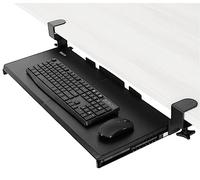 VIVO Plateau de clavier coulissant à placer sous le bureau avec système de fixation en C extra robuste | Pour clavier et souris