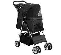 VIVO quatre poussette animal roue, pour chat, chien porte pliable flânant panier (noir)