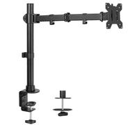 VIVO Single Large Monitor Bras de bureau Le support de bureau contient des ecrans jusqu'a 45 pouces Ultrawide entierement reglables avec C-clamp