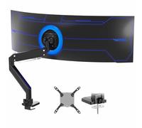 Vivo STAND-GT55 Bras de Moniteur Ultra Large pour écrans de 57" jusqu'à 27 kg, Support de Bureau pour TV et Moniteur conçu pour Samsung Odyssey Ark, Neo G9 et Plus Encore, Noir