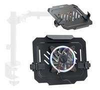 VIVO STAND-LAP5F Plateau universel réglable pour ordinateur portable de 12 à 15,6" avec ventilateur RVB, compatible avec les bras de moniteur VESA Noir
