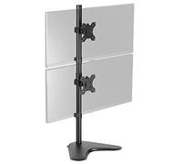 VIVO STAND-V002L Support de Bureau pour Double écran LCD sur Pied en Position Verticale empilée 2 écrans Ultra Larges jusqu'à 34" Noir
