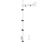 VIVO STAND-V011W Support de Bureau Extra Haut avec mât de 99,1 cm, entièrement réglable - Inclinaison et Articulation, Peut Supporter des écrans de 13 à 32" jusqu'à 10 kg avec Montage VESA Blanc