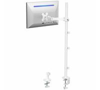 VIVO STAND-V011W Support de Bureau Extra Haut avec mât de 99,1 cm, entièrement réglable - Inclinaison et Articulation, Peut Supporter des écrans de 13 à 32" jusqu'à 10 kg avec Montage VESA Blanc