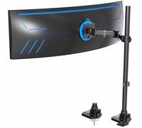 VIVO STAND-V100T Support de bureau extra large pour écrans ultra larges jusqu'à 49", support réglable à pince pouvant supporter 20 kg, VESA jusqu'à 100 x 100 mm, noir