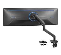 VIVO STAND-V101E Support de Bureau avec Bras de Tension en Aluminium Robuste pour écrans Ultra Larges de 49", d’Un Poids allant jusqu'à 20 kg, pour Samsung Odyssey G9 et Autres, Noir