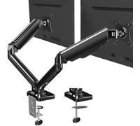 VIVO Support de Bureau à Double Bras réglable en Hauteur, inclinable, pivotant, Support pneumatique à contrepoids, Bras de Support VESA Compatible avec la Plupart des écrans jusqu'à 32", Classique,
