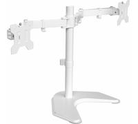 VIVO Support de bureau double LED pour écran LCD jusqu'à 27", bras entièrement réglables avec VESA max 100 x 100 mm, blanc, STAND-V002FW