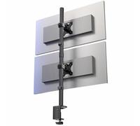 VIVO Support de Bureau Double pour Écrans Superposés Verticalement, Pied Ajustable très haut pour 2 Écrans Ultra-Larges jusqu'à 34 Pouces, Capacité 10 kg, Noir, STAND-V002T