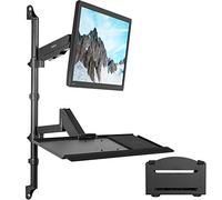 Vivo Support de bureau réglable en hauteur avec ressort de tension Noir Wall Mount - Single noir