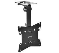 VIVO Support de Plafond Rabattable Manuel pour TV et écrans Plats de 17" à 37" Noir