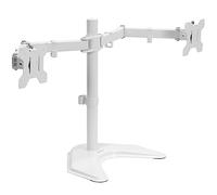 Vivo Support Double écran LCD LED, Support de Bureau Autonome pour 2 écrans jusqu'à 32", Bras entièrement réglables avec VESA Max 100 x 100 mm, Blanc, STAND-V032FW