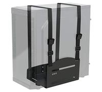 Vivo Support Mural Universel pour Unité Centrale, Support en Acier Réglable pour Boîtier PC, Fixation par Sangle pour Ordinateur, Cadre Ouvert, Noir, MOUNT-PC03V