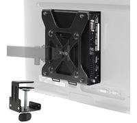VIVO Support VESA Derrière Moniteur Conçu pour Dell OptiPlex Micro, Bras de Moniteur Ordinateur, Support Écran Dissimulé Arrière avec Option Pince Bureau, Noir
