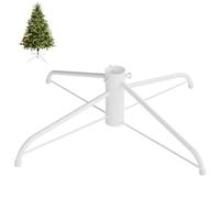 Vivo Technologies Support de sapin de Noël artificiel de 50 cm, base pour sapin de Noël de 2,1 m et moins, support en fer et caoutchouc avec vis à pouce (blanc)