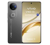 vivo V50 5G Smartphone 12 Go 512 Go, Appareils Photo Professionnels ZEISS 50 + 50 MP, écran AMOLED 120 Hz de 6,77", Batterie 5260 mAh, Snapdragon 7 Gen 3, IP69, Double SIM, NFC, Android 15, Noir