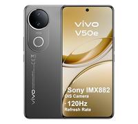 VIVO V50e 5G Smartphone 8 Go 256 Go 120 Hz 6,77" AMOLED MediaTek Dimensity 7300, appareil photo avant et arrière 50 MP, Aura Light, batterie 5140 mAh, IP69, Android 15, noir