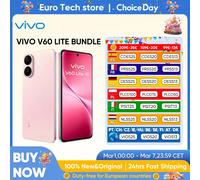 VIVO V60 LITE BUNDLE Version mondiale Smartphone 5G MediaTek Dimensity 7360-Turbo 6500mAh 90W 6,77" 120Hz AMOLED Elegant Black