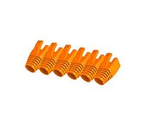 VIVOCH 50 Pcs Cat7 Cat7A Cat8 Strain Relief Boot, RJ45 Plug Connector Cover Modular Network Plug Connector Cap Cable Connector Boots, Orange