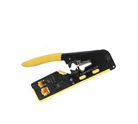 VIVOCH RJ45 Pass Through Crimp Tool, RJ45 Cat5 Cat6 Cat7 Crimping Tool, RJ11 Crimping Tool, Ethernet Network Cable Crimper Stripper, Modular Crimping Equipment Mini Tool Pliers