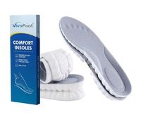 VivoFoot Lot de 2 paires de semelles intérieures en mousse à mémoire de forme, anti-fatigue, soulagement de la douleur au quotidien, pour le travail, le sport, la course à pied, coussinets de rechange