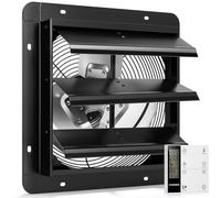 VIVOHOME 300mm Ventilateur d'Extraction à Volets Extracteur d'Air Industriel Mural avec Moteur EC 1305m³/h avec Minuterie Vitesses Réglables pour Serre Sous-Sol Garage Combles Ateliers et Cuisine