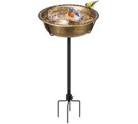 VIVOHOME Bain d'oiseaux en Polyrésine avec Tige